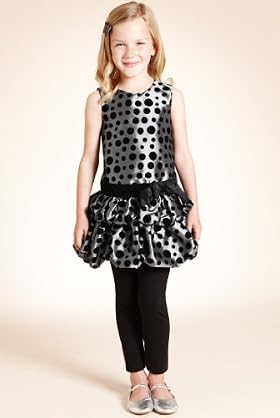 Autograph Spot Print Flock Dress & Leggings Set