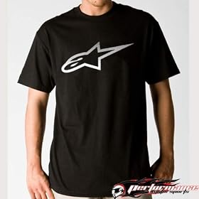 ALPINESTARS LINUX BLACK LARGE/LG TEE/T-SHIRT