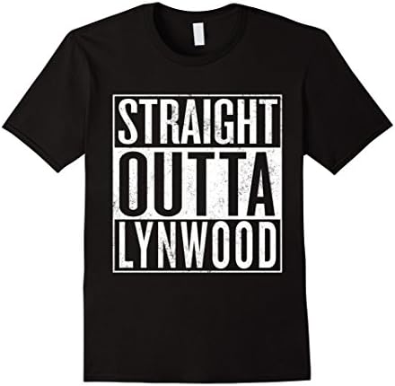 Men's STRAIGHT OUTTA LYNWOOD T-shirt / Vintage Look XL Black