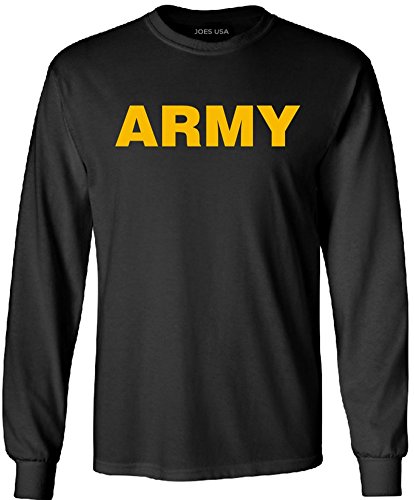 Joe's USA - Military T-Shirts - Gold Army Long Sleeve T-Shirts-M