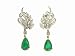 Emerald and Diamond Earrings in Platinum by Estate