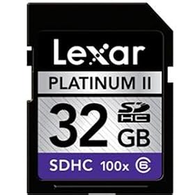 Lexar Media 32 GB Platinum II 100x SDHC Card