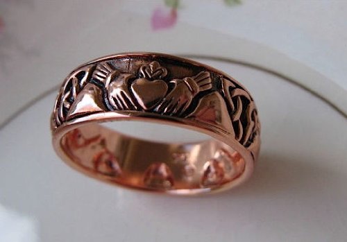 Copper Celtic Claddagh Ring Ctr3355 Size 14 16 Inch Desertcart