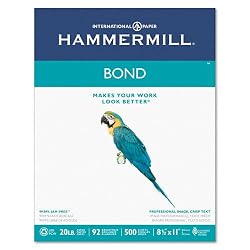 Hammermill Recycled 20 lb 8 1/2 x 11 Inch Multipurpose Bond Paper 500 Sheets (11831-5)
