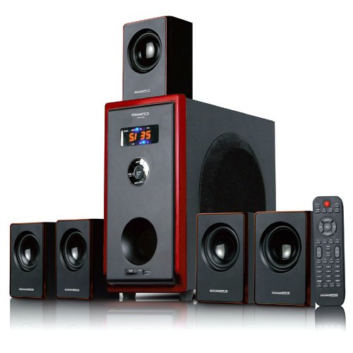 Acoustic Audio AA5103 800W 5.1 Channel Home Theater Surround Sound Speaker System