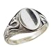 Jewelry : Victorian Style Sterling Silver Winged Dragon Signet Ring