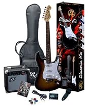 Electric Guitar Package - Includes Guitar, Amp, Strap and Instructional DVD SX EG1K 3TS w/GA1065