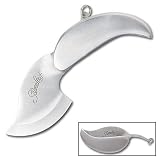 Silver Leaf Folding Knife Keychain