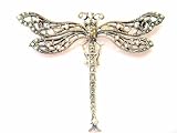 Art Deco SS Dragonfly Pin with Marcasite & Pearl