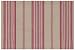 Durable Hand Woven Hemmed 100% Cotton Colorful Red and White Striped Placemat 13x19 Inches Set / 6