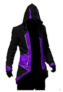 QualityBuyNow Cosplay Costume Hoodie/Jacket/Coat,Black Purple,Men XXL