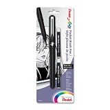 Pentel Arts Pocket Brush Pen with Refills, 1 Pen and 2 Refills (GFKP3BPA)