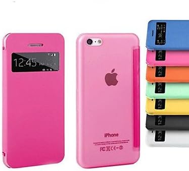 Screen Touch Smart PU Leather Case for iPhone 5C (Assorted Colors) ( Color : White )