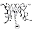Top Drop Tribal Clear Gem Belly Ring