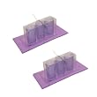 Frosted votive trio in lavender