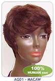 New born free human hair wig: MACAW/H-Color: 4
