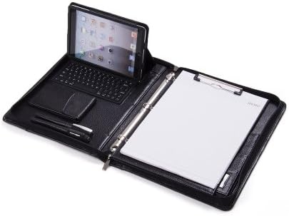 Deluxe Leather 3-Ring Binder with Bluetooth Keyboard for iPad mini 3 / iPad mini 2 / iPad mini and 11-inch MacBook