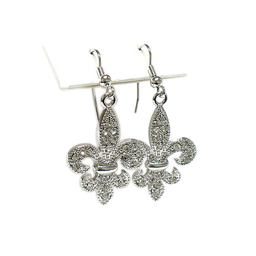Fleur De Lis Drop Earrings Fashion Jewelry