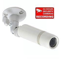 VideoSecu Indoor Outdoor Bullet Security Camera Sony CCD Weatherproof Wide Angle View Lens for CCTV DVR Home Surveillance System with Free Security Warning Decal 1P7
