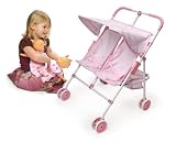 Folding Double Doll Umbrella Stroller - Pink Gingham