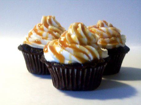 Frostines Edibles Gift Box of 9 Fresh Baked Gourmet Chocolate Caramel Cupcakes by Frostines Edibles