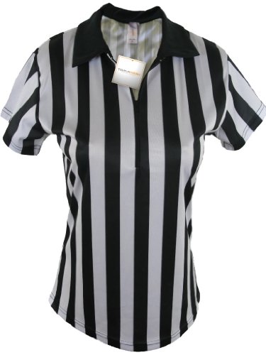 valentine Toma Hash Short Sleeve Ref Quarter-Zip V-Neck Ladies Referee ShirtB00AN9VLTC