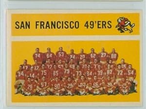 1960 Topps FB 122 49ers Team Excellent