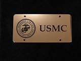 US MARINE CORP ENGRAVED LICENSE PLATE W/FRAME