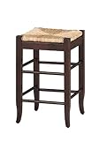 Rush Seat Counter Stool - Cappuccino (24")