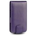 PURPLE LEATHER LOOK FLIP CASE FOR SAMSUNG GALAXY S2 I9100 WITH SCREEN PROTECTOR
