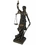 JUSTITIA Themis Goddess of Justice & Law Statue Real Bronze Powder Cast Sculpture