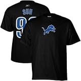 Reebok Detroit Lions Ndamukong Suh Name & Number T-Shirt (X-Large)