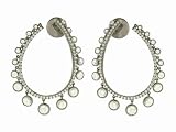 Floating Rose Cut Diamond Hoops in Blackened Gold by Arunashi