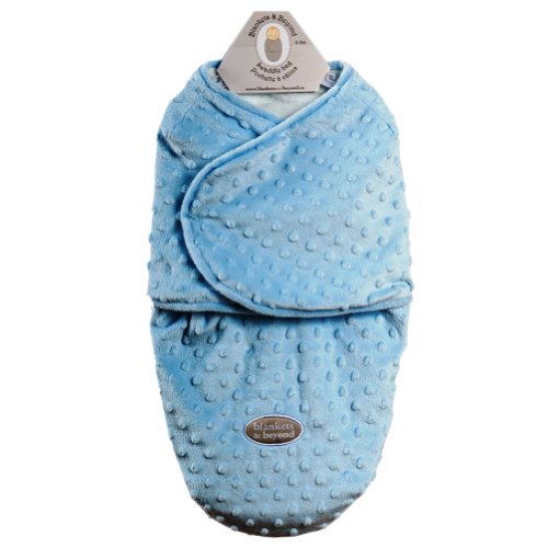 Baby Plush Dot Swaddle Bag For 0-3 Months By Blankets And Beyond Blue