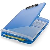 Officemate  Slim Clipboard Storage Box, Translucent Blue (83304)