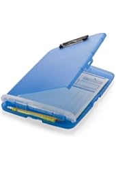 Officemate  Slim Clipboard Storage Box, Translucent Blue (83304)