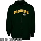 NFL Green Bay Packers First Down Big Sizes Full Zip Hoodie - Green (6X)