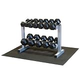 Powerline PDR282X-RFWS Dumbbell Rack with Rubber Dumbbells