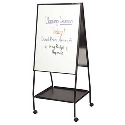Wheasel Easel Adjustable Melamine Dry Erase Board, 28 3/4 x 59 1/2, White