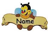 Produkt-Bild: T&uuml;rschild Namensschild Schild Kinderzimmer Holz Kinder Biene Tier incl. Namensdruck
