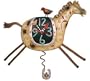 Horse Play Pendulum Wall Clock by Michelle Allen Designs