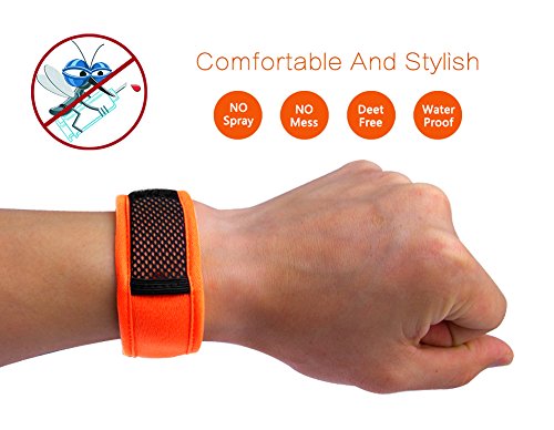 pureGLO Mosquito Repellent Bracelet with 4 FREE Refills - Natural Bug Repeller Mosquitoes Repellent Bands - Deet Free Safe Indoor Outdoor Pest Control Wristband for Babies Kids Adults(Orange) pureGLO Mosquito Repellent Bracelet with 4 FREE Refills - Natural Bug Repeller Mosquitoes Repellent Bands - Deet Free Safe Indoor Outdoor Pest Control Wristband for Babies Kids Adults(Orange)