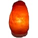 AMSkart Himalayan Crystal Salt Lamp Natural Shape with Dimmer Switch and Wooden Base, 6.5 - 7.5 Inch, 3 - 6 lbs