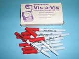 Sanford Vis-a-Vis Overhead Projector Pen, Extra Fine Point, Red, 12/Box