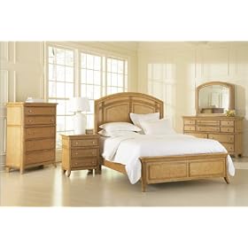Broyhill Livingston Panel Bedroom Series Livingston Panel Bedroom Set in Blonde Ash