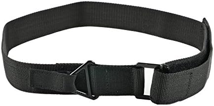Shootmy Survival Military Tactical Belt Military Accessories, Parachute Grade Buckle and Adapters, High Quality Nylon, Medium Size (Black)