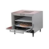 Pizza Oven, electric, countertop, 2-deck, brushed s/s front, top & sides, insulated, removable 19'' cordierite decks, tubular heating elements, thermostatic controls 300-700 degF, 60 min. bell timer, 6' cord & 10-30P plug, 240 V, 5400 watts, 22.5 amp
