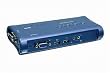 TRENDnet 4-Port USB KVM Switch Kit with Audio (Includes 4x KVM Cables) TK-409K (Blue)