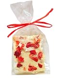 Strawberry Shortcake Bark: Belgian White Chocolate, Strawberries, Marshmallows, and Vanilla Cookies