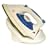 Cordless steam iron with swivel base
